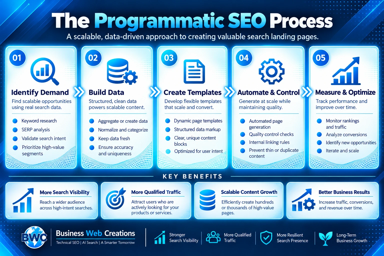 Programmatic SEO process infographic